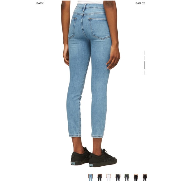 Frame Le Skinny de Jeanne Crop 25 Light Blue - Picture 7 of 9